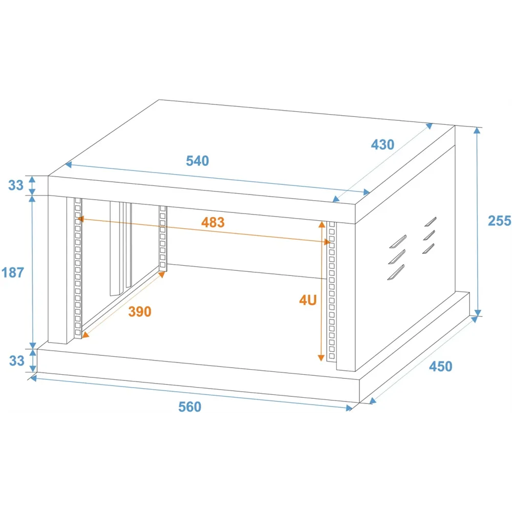 ROADINGER Stahl-Rack SR-19, 4HE