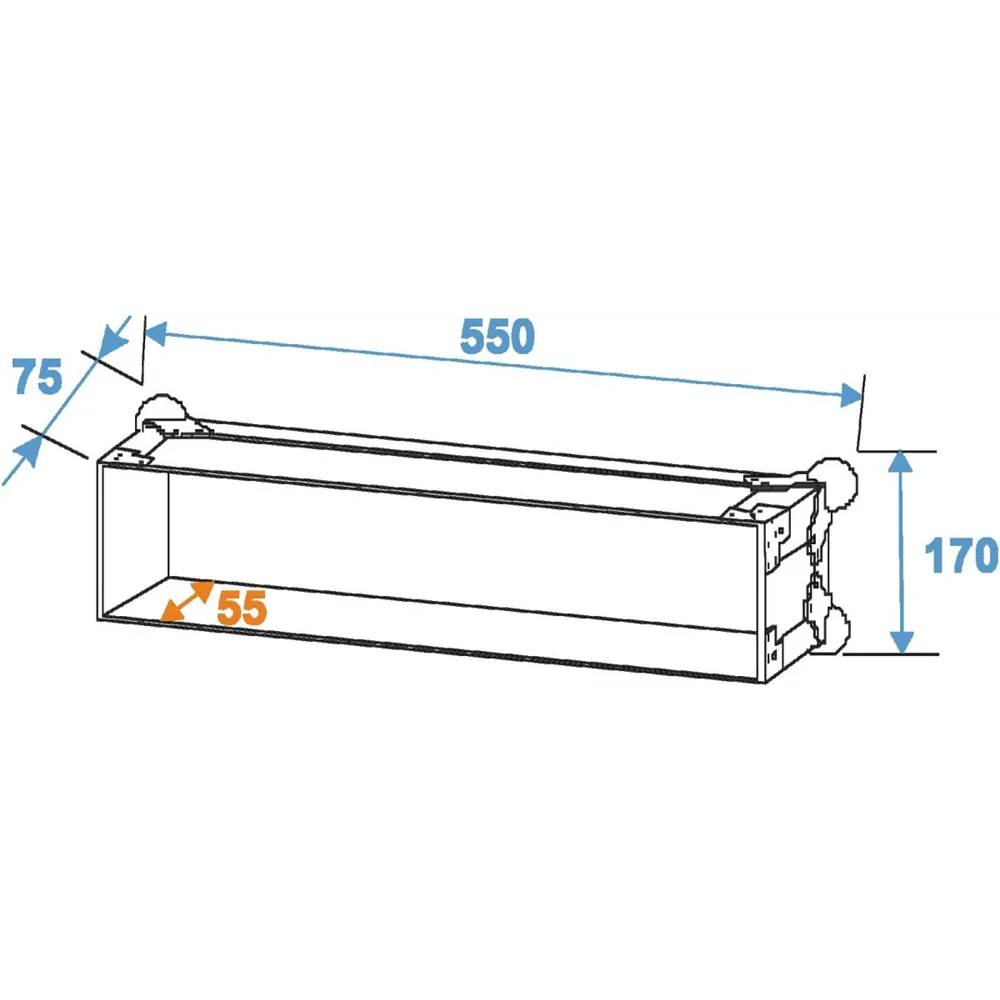 ROADINGER Rack Profi 2HE 45cm