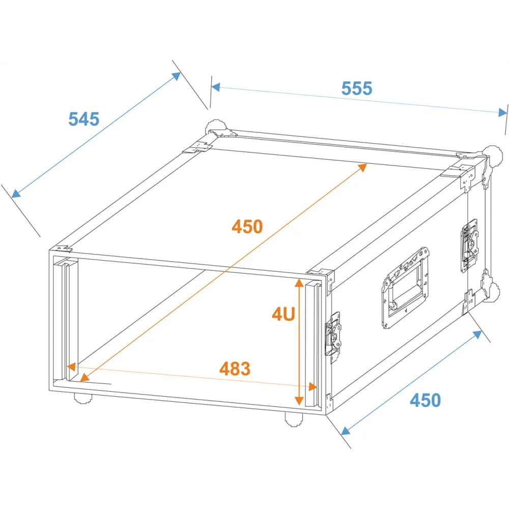 ROADINGER Rack Profi 4HE 45cm