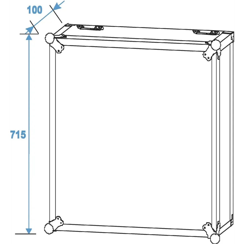 ROADINGER Rack Profi 15HE 45cm mit Rollen
