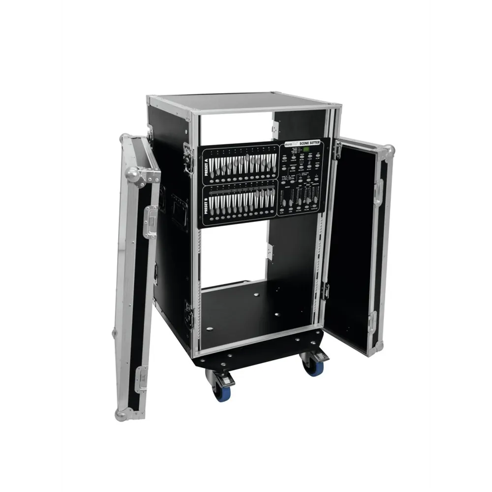 ROADINGER Rack Profi 18HE 45cm mit Rollen