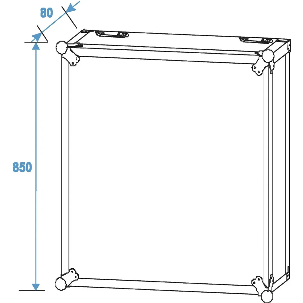ROADINGER Rack Profi 18HE 45cm mit Rollen