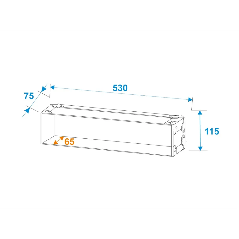 ROADINGER Rack Profi 2HE 25cm