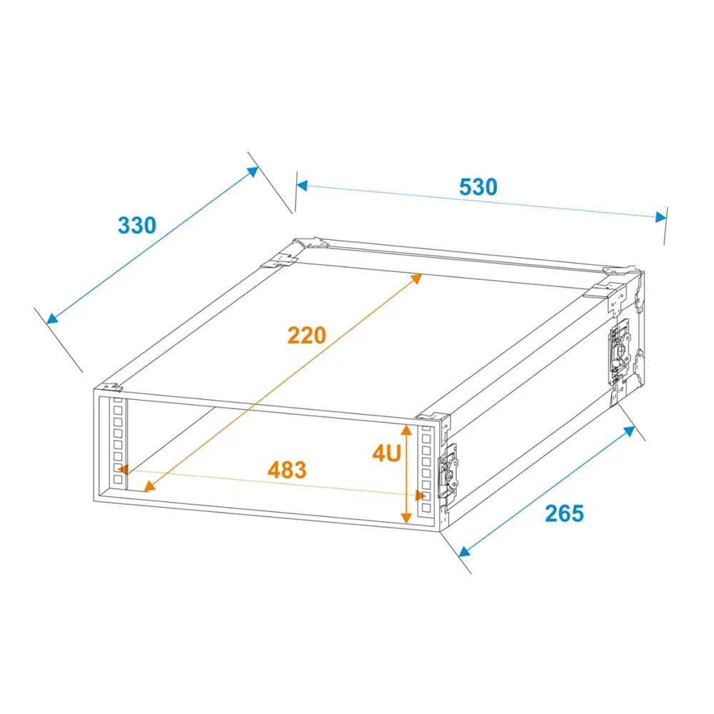 ROADINGER Rack Profi 4HE 25cm