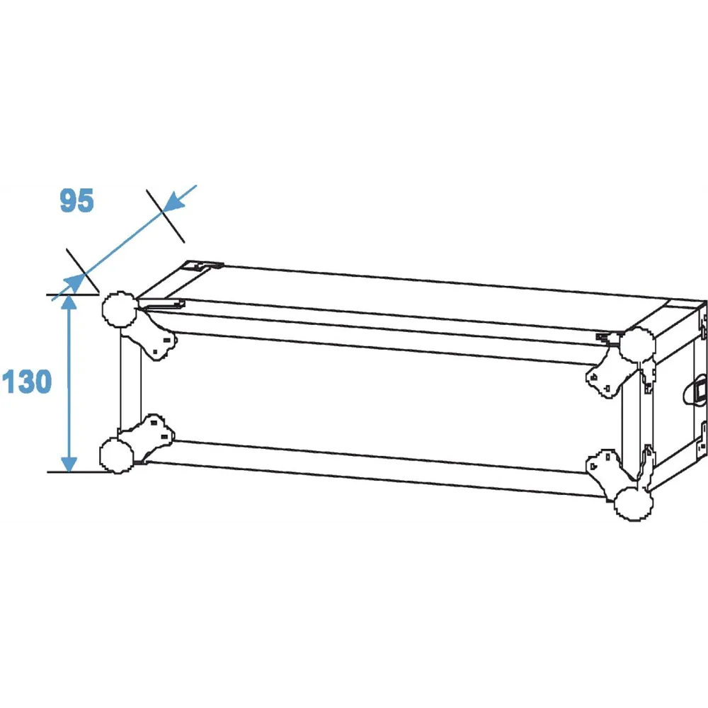 ROADINGER Verstärkerrack PR-1, 2HE, 47cm tief