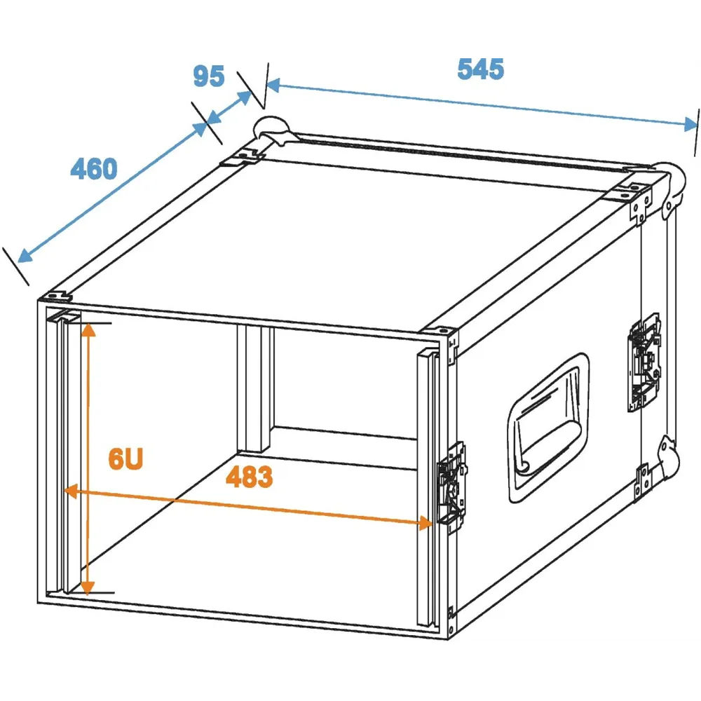 ROADINGER Verstärkerrack PR-2, 6HE, 47cm tief