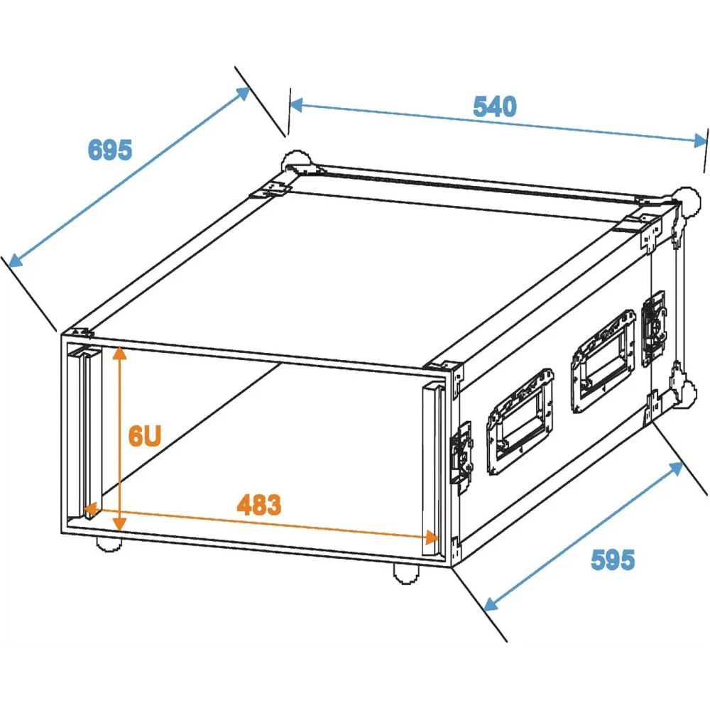 ROADINGER Verstärkerrack PR-2ST, 6HE, 57cm tief