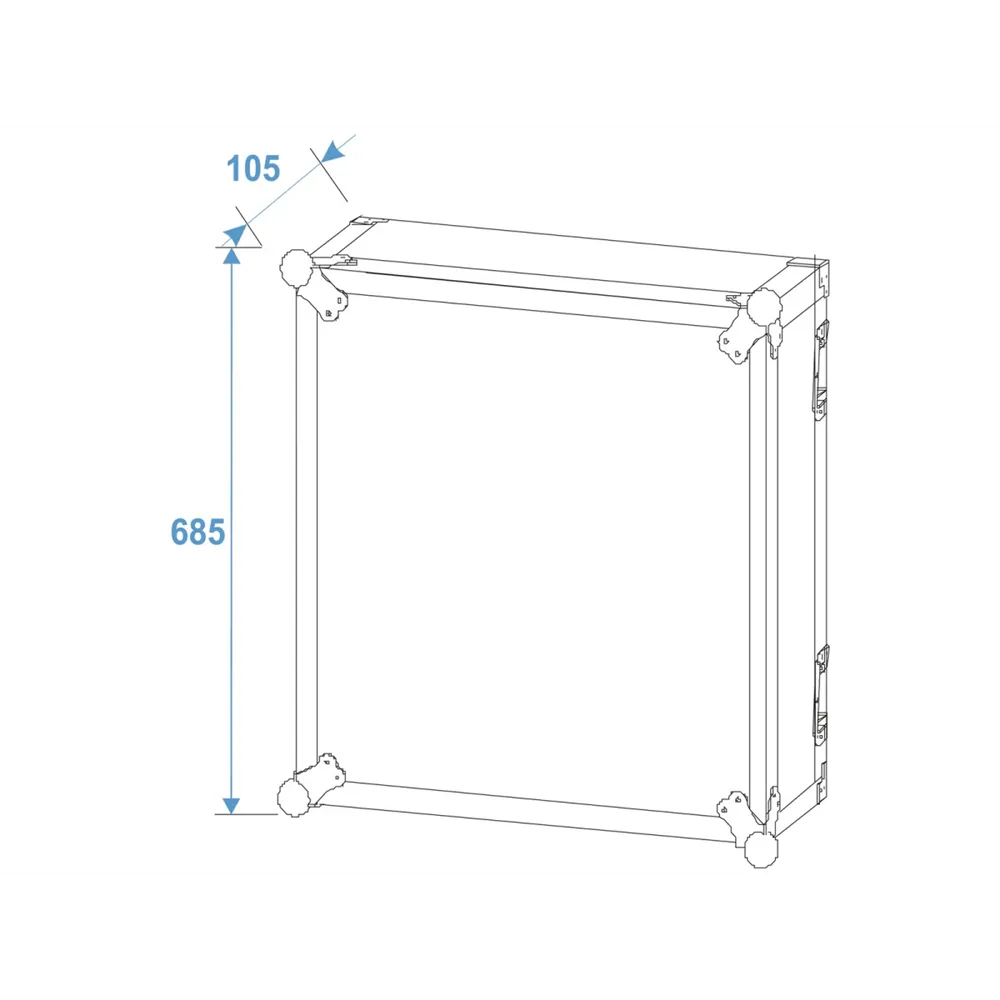 ROADINGER Verstärkerrack PR-2, 14HE, 47cm mit Rollen