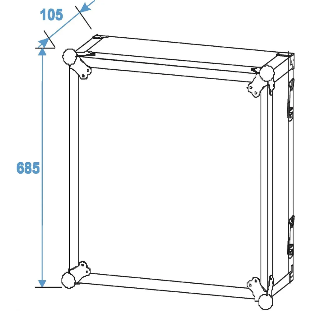 ROADINGER Verstärkerrack PR-2, 14HE, 47cm mit Rollen