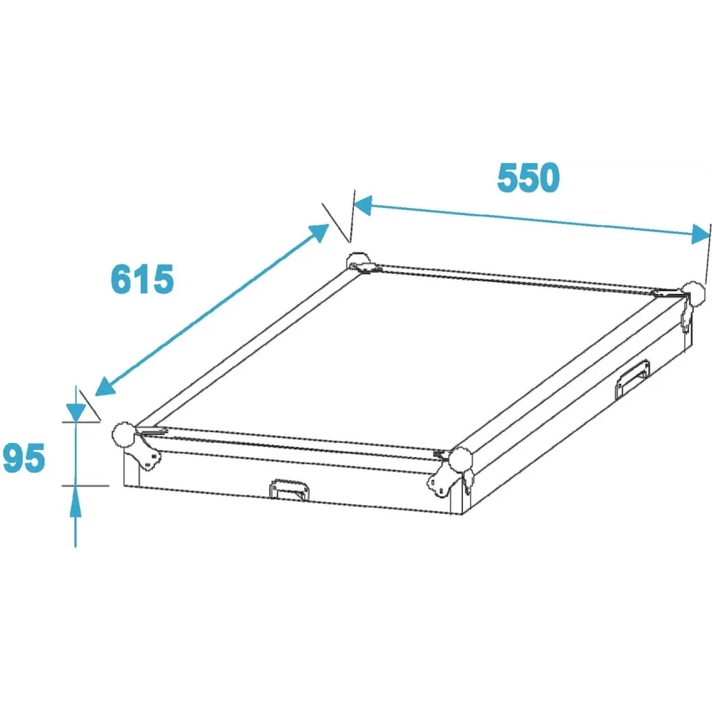 ROADINGER Spezial-Kombi-Case Profi, 10HE mit Rollen