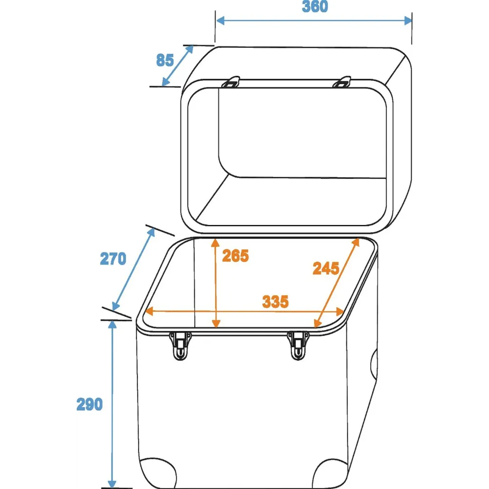 ROADINGER Platten-Case ALU Maxi-Booking, abgerundet