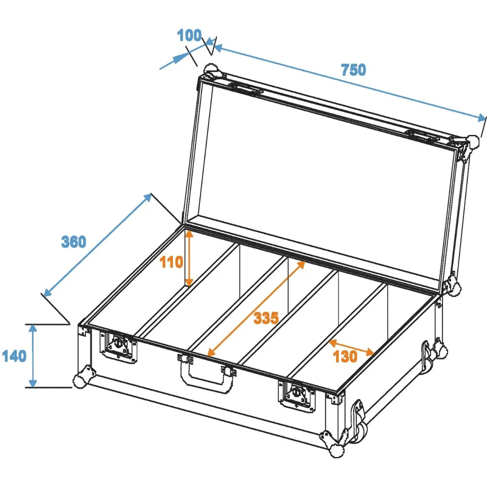 ROADINGER CD-Case schwarz 150 CDs Trolley