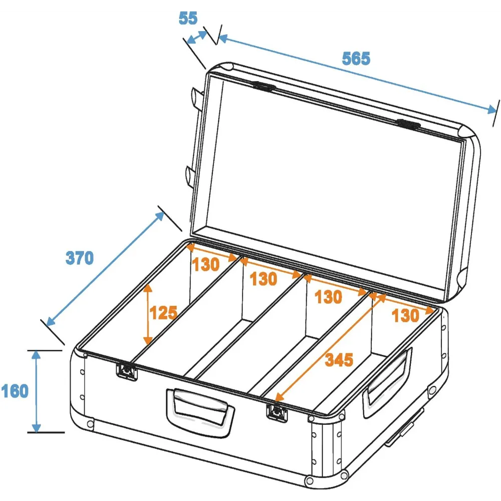 ROADINGER CD-Case schwarz 120 CDs mit Trolley