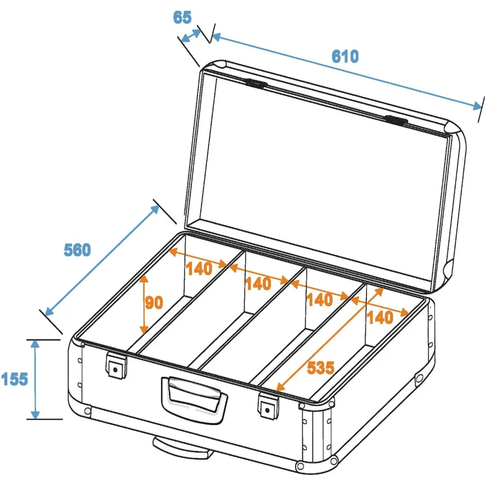 ROADINGER CD-Case, schwarz, 200 CDs, mit Trolley