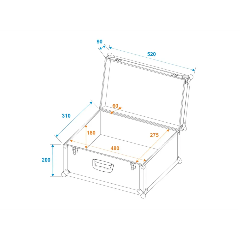 ROADINGER Universal-Koffer-Case Tour Pro 52x29x32 schwarz