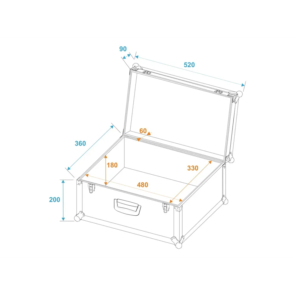 ROADINGER Universal-Koffer-Case Tour Pro 52x36x29cm schwarz