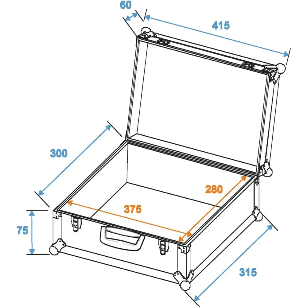 ROADINGER Universal-Koffer-Case FOAM GR-5 schwarz