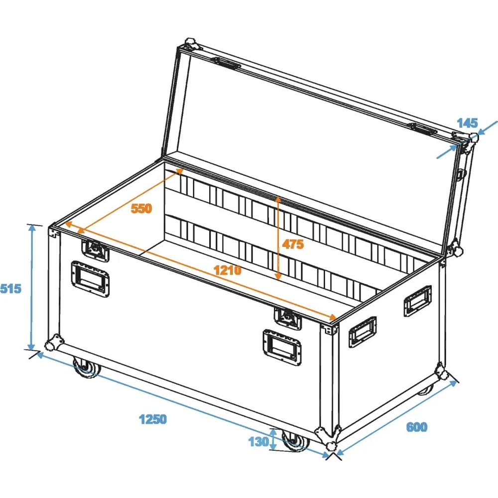 ROADINGER Universal-Tour-Case 120cm mit Rollen
