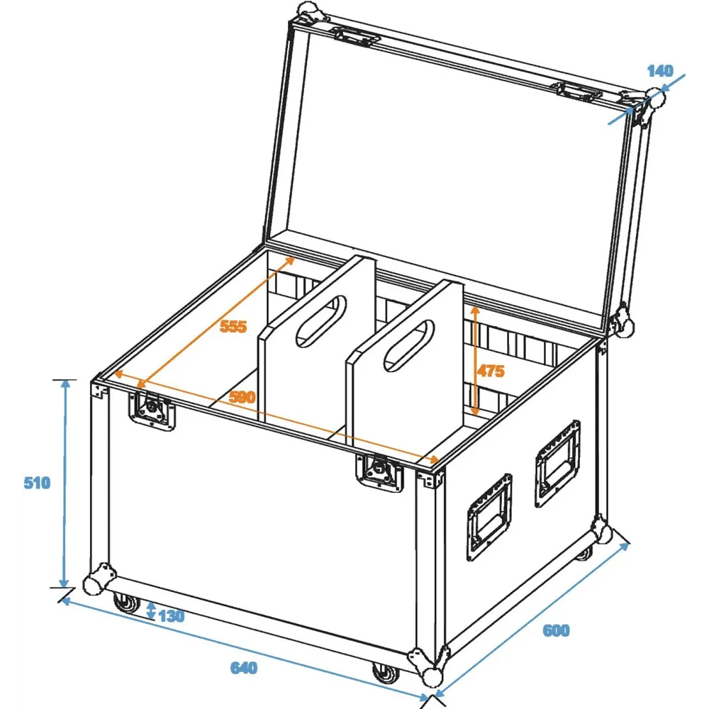 ROADINGER Universal-Tour-Case 60cm mit Rollen