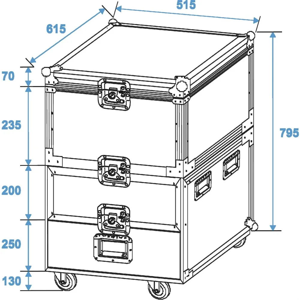 ROADINGER Universal-Roadie-Case mit Rollen