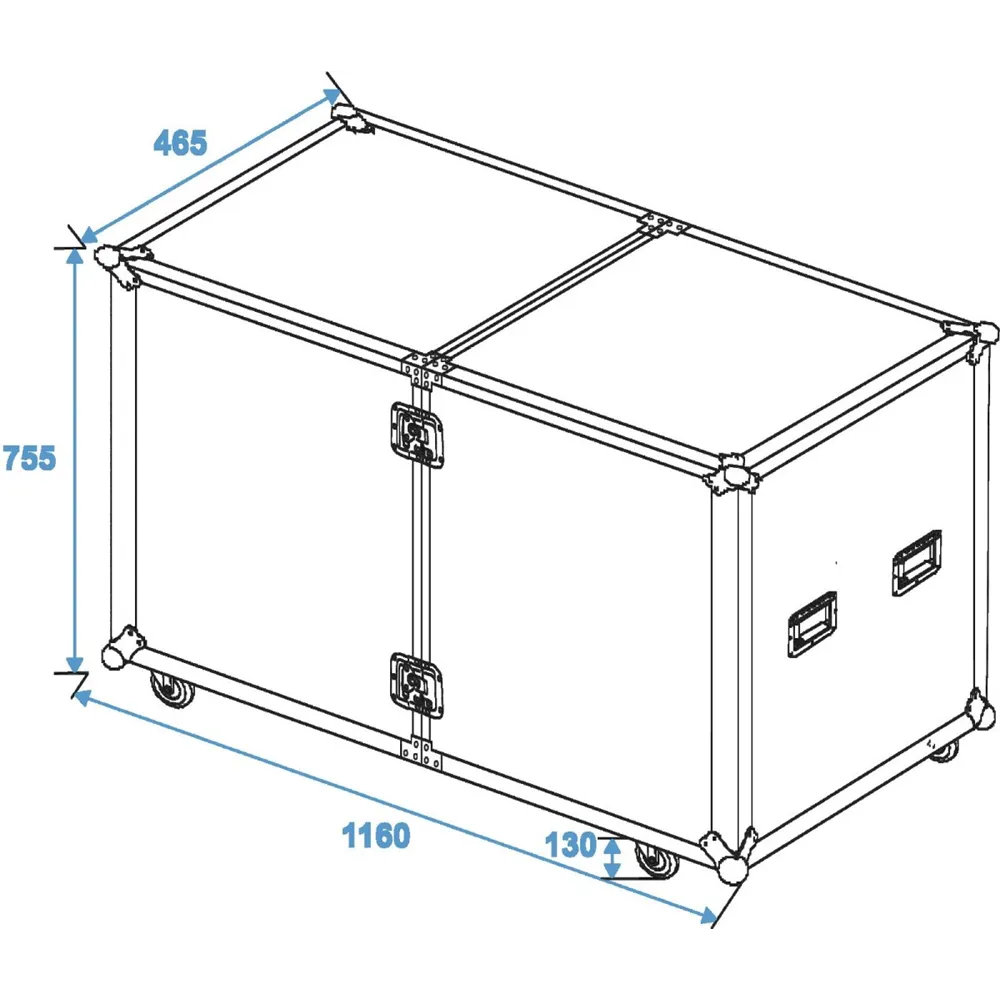 ROADINGER Universal-Roadie-Case Double Drawer DD-2