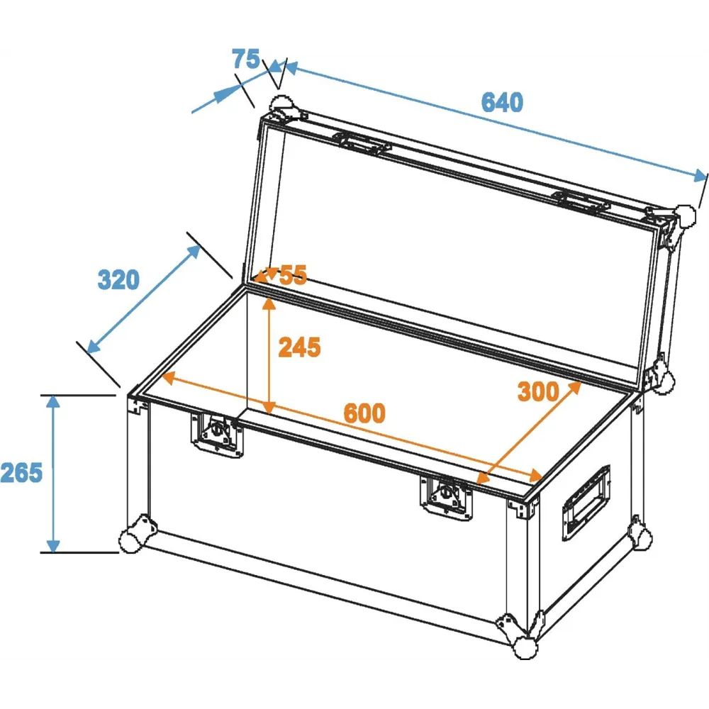 ROADINGER Universal-Case Profi 60x30x30cm