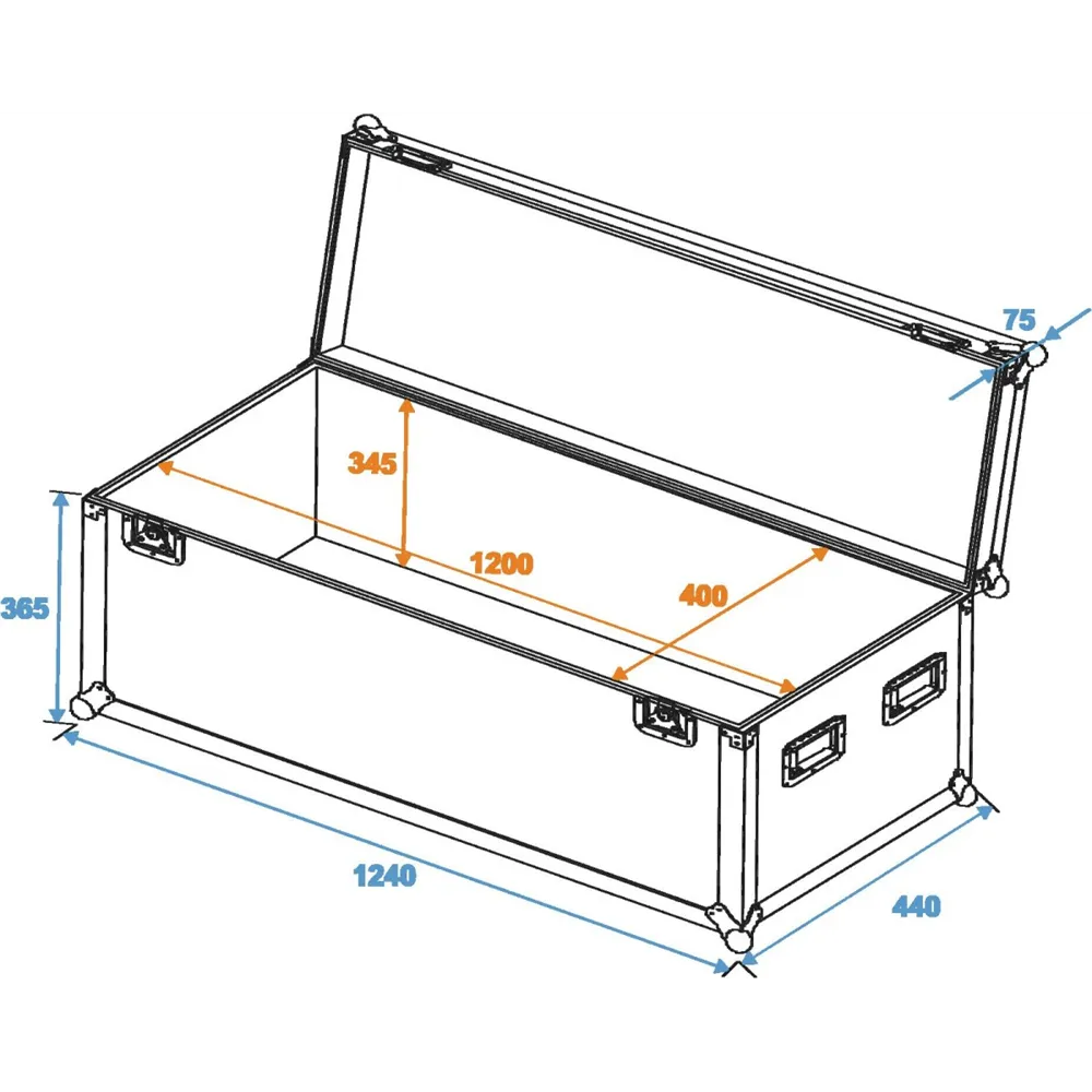 ROADINGER Universal-Case Profi 120x40x40cm