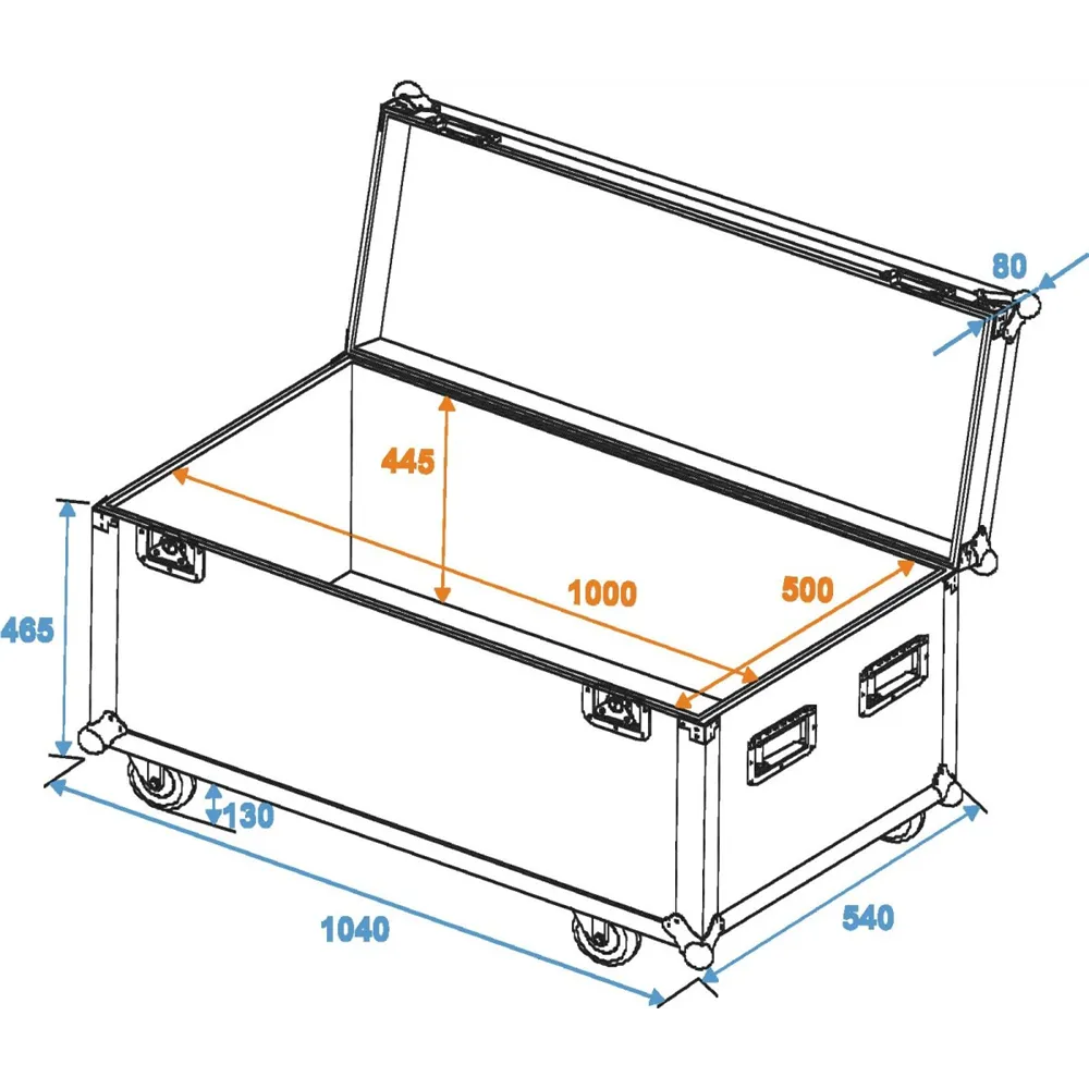 ROADINGER Universal-Case Profi 100x50x50cm mit Rollen
