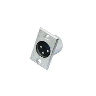 OMNITRONIC XLR Einbaustecker 3pol Nickel 10 Stk