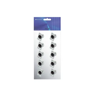 OMNITRONIC XLR Einbaustecker 3pol Nickel 10 Stk