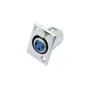 OMNITRONIC XLR Einbaubuchse 3pol Nickel 10x