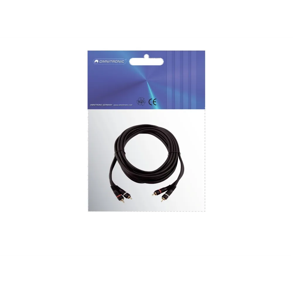 OMNITRONIC Cinch Kabel 2x2 5m