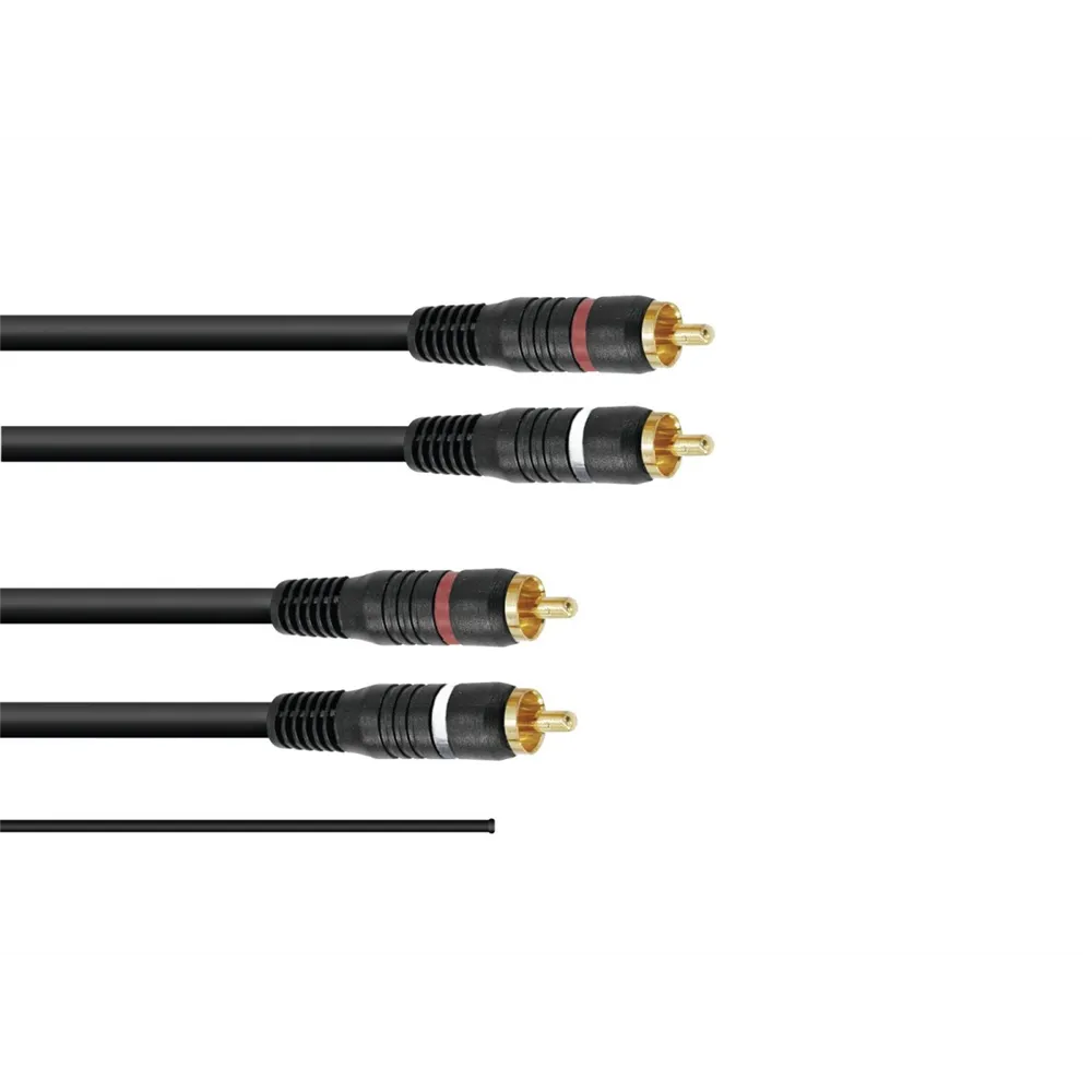 OMNITRONIC Cinch Kabel 2x2 Erdung 1,5m