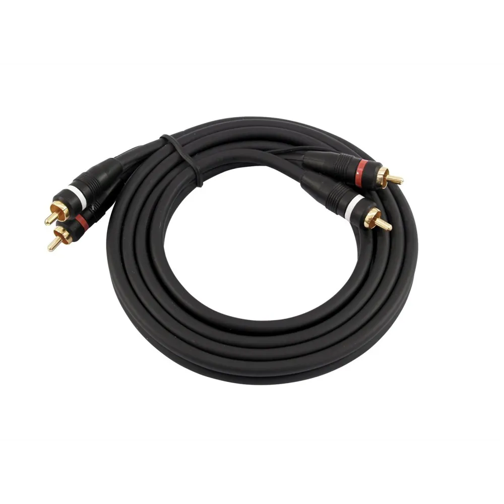 OMNITRONIC Cinch Kabel 2x2 Erdung 1,5m