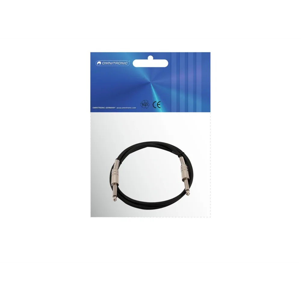 OMNITRONIC Klinkenkabel 6,3 mono 1,5m sw