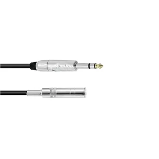 OMNITRONIC Klinkenverlängerung 6,3 stereo 3m sw