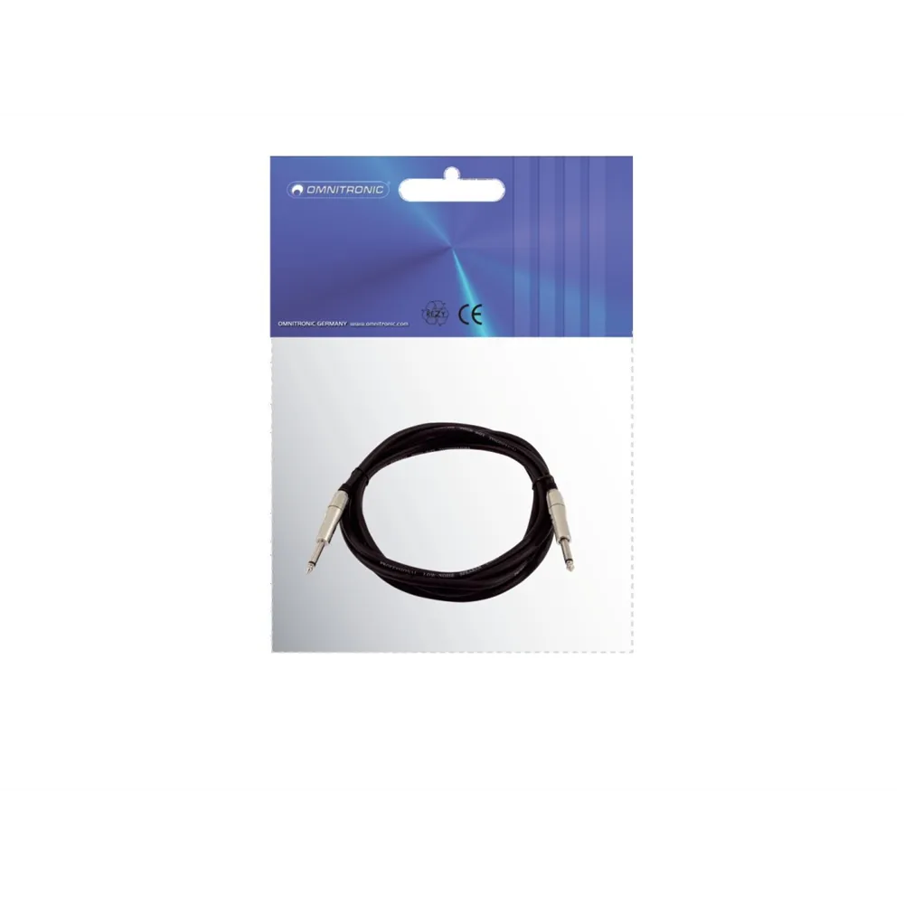 OMNITRONIC Lautsprecherkabel Klinke 2x1,5 1,5m sw