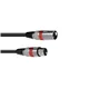 OMNITRONIC XLR Kabel 3pol 1m sw/rt