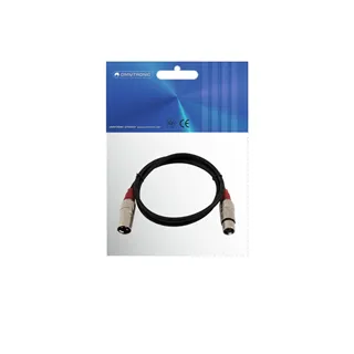 OMNITRONIC XLR Kabel 3pol 1,5m sw/rt