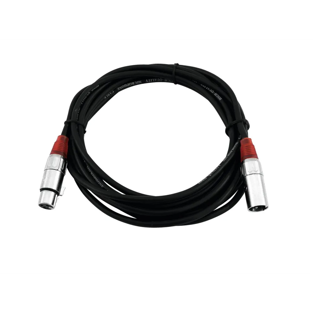 OMNITRONIC XLR Kabel 3pol 5m sw/rt