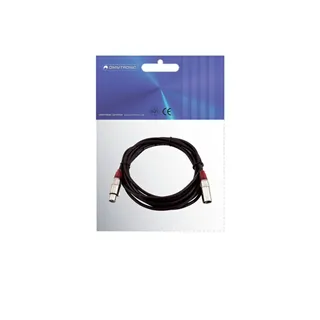 OMNITRONIC XLR Kabel 3pol 5m sw/rt