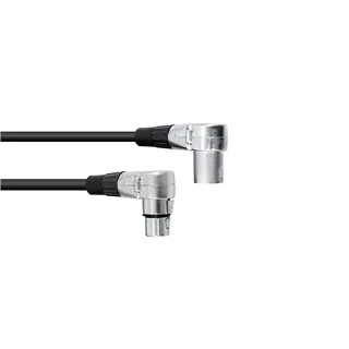 OMNITRONIC XLR Kabel 3pol 1,5m 90° sw