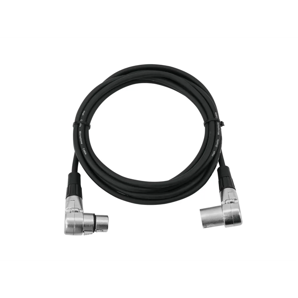 OMNITRONIC XLR Kabel 3pol 3m 90° sw