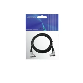 OMNITRONIC XLR Kabel 3pol 3m 90° sw