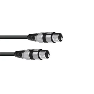 OMNITRONIC Adapterkabel XLR(F)/XLR(F) 0,2m sw