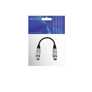 OMNITRONIC Adapterkabel XLR(F)/XLR(F) 0,2m sw