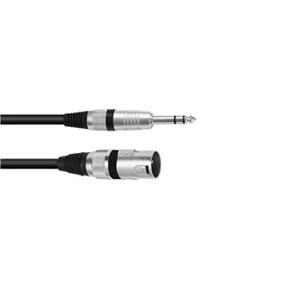 OMNITRONIC Adapterkabel XLR(M)/Klinke stereo 0,2m sw