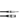 OMNITRONIC Adapterkabel XLR(M)/Klinke stereo 0,2m sw