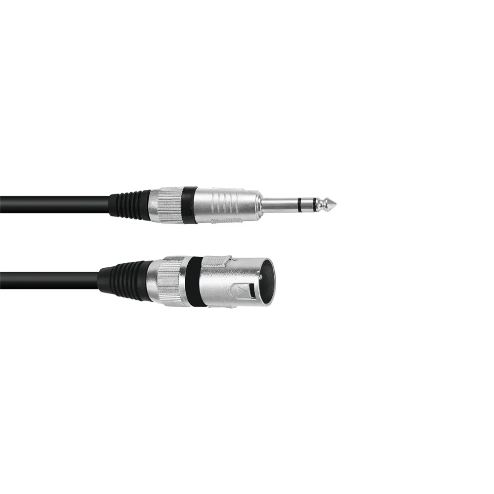 OMNITRONIC Adapterkabel XLR(M)/Klinke stereo 0,2m sw