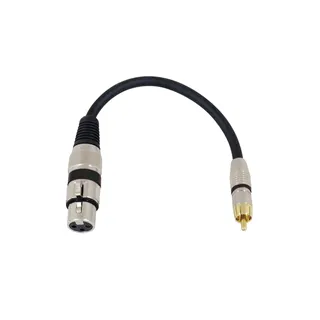 OMNITRONIC Adapterkabel XLR(F)/Cinch(M) 0,2m sw